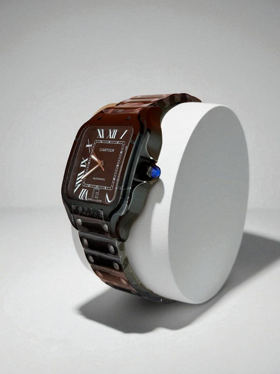 Cartier Santos de Cartier – Full Black, Siyah Kadran