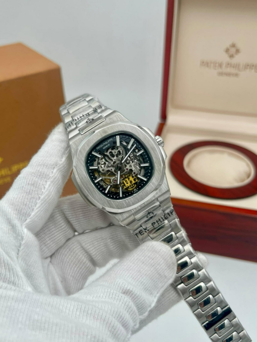 Patek Philippe  Nautilus Skeleton Black Dial