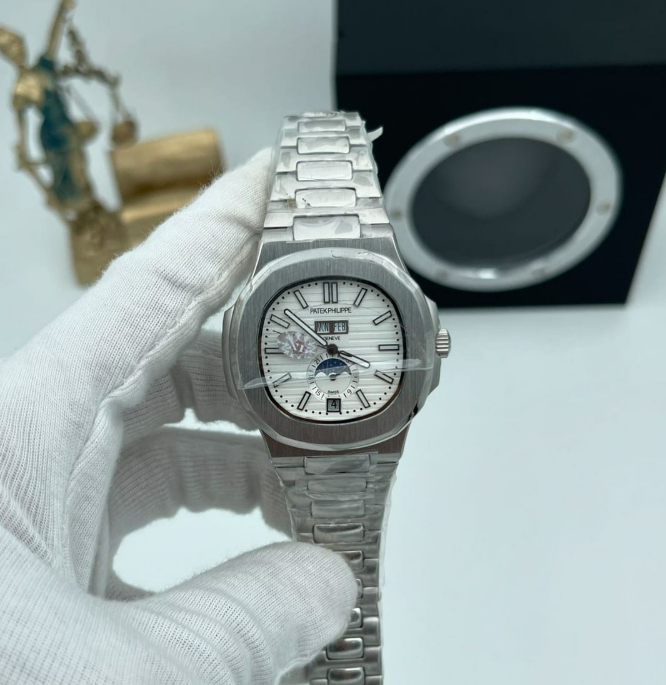 Patek Philippe   Nautilus Annual Calendar White Dial