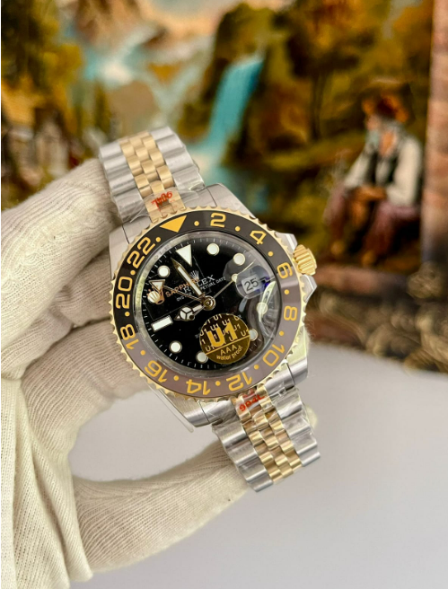 Rolex GMT-Master II Siyah Bezel İki Renk Jubilee Bilezik