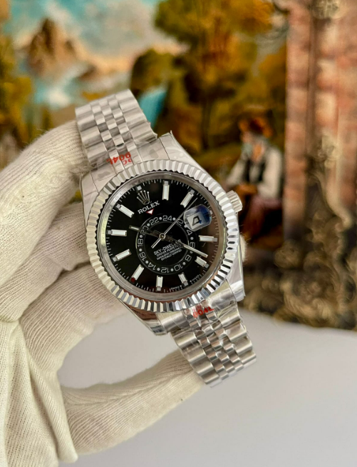 Rolex Sky-Dweller Çelik Siyah Kadran Erkek Kol Saati