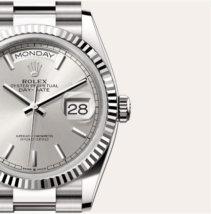 Rolex Day-Date 36 Oyster Beyaz Altın