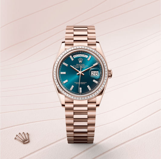 Rolex Day-Date 36 Oyster Everose Altın ve Pırlanta