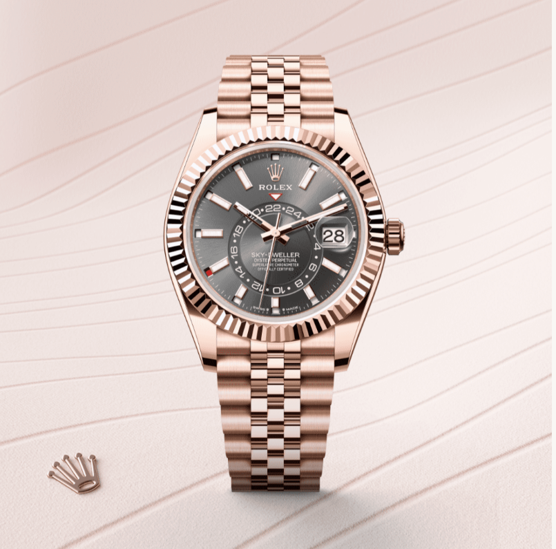 Rolex Sky-Dweller Oyster, Everose altın