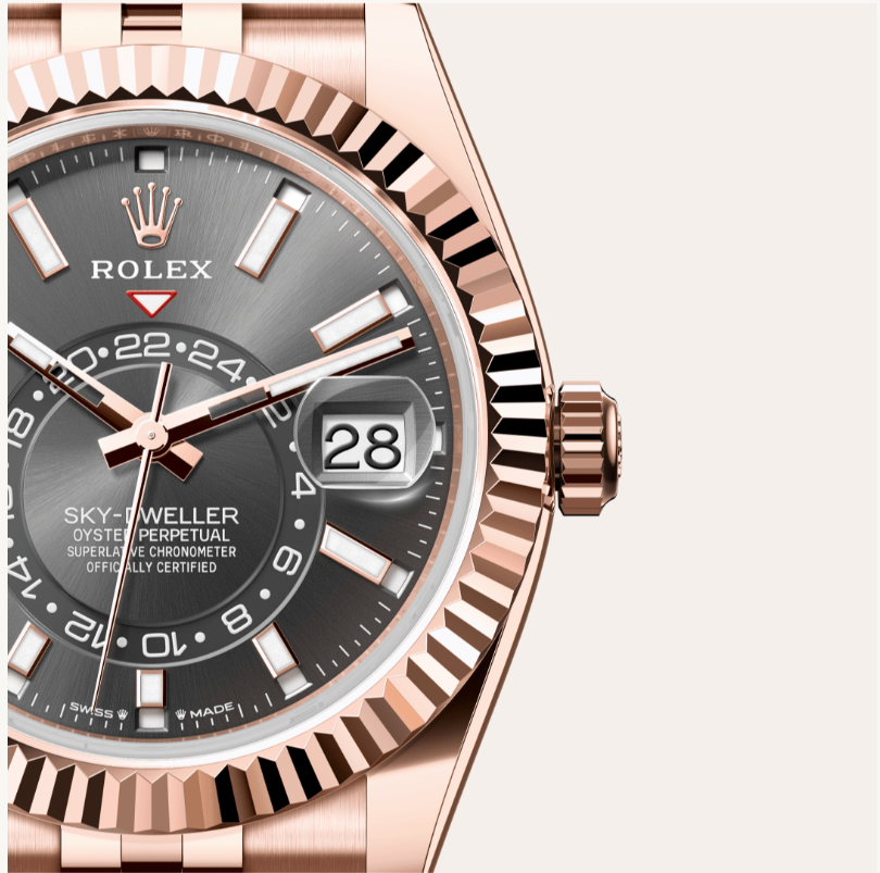 Rolex Sky-Dweller Oyster, Everose altın