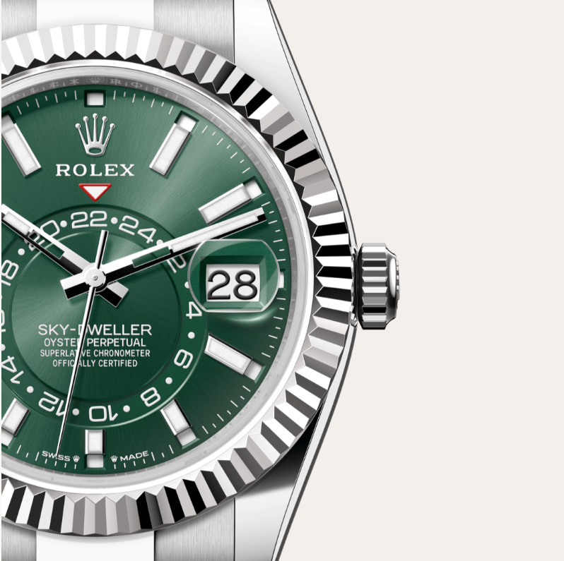 Rolex Sky-Dweller Oyster,  Çelik ve Beyaz