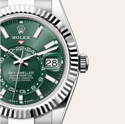 Rolex Sky-Dweller Oyster,  Çelik ve Beyaz