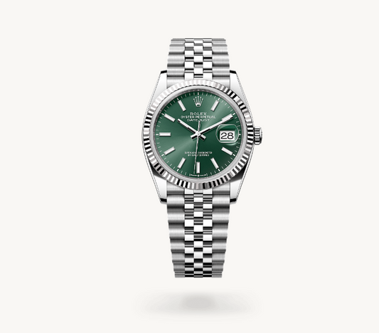 Rolex Datejust 36 Oyster Oystersteel çelik ve beyaz