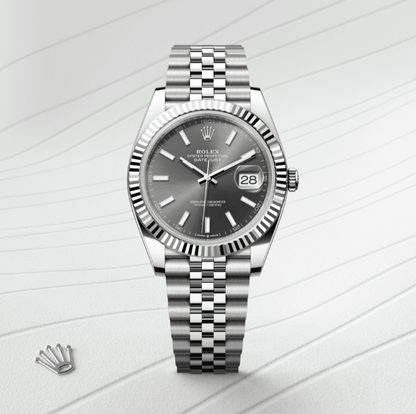 Rolex Datejust 41 Oyster, Oystersteel çelik ve beyaz