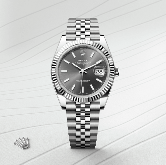 Rolex Datejust 41 Oyster, Oystersteel çelik ve beyaz