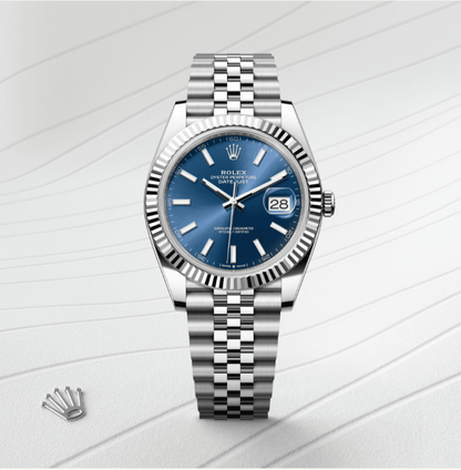 Rolex Datejust 41 Oyster, Oystersteel çelik ve beyaz