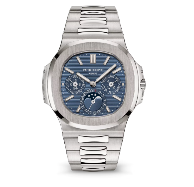 Patek-Style Nautilus – Blue Perpetual Moonphase Edition