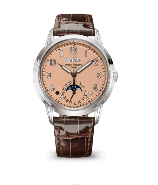 Patek-Style Classic Calendar – Salmon Elegance Edition