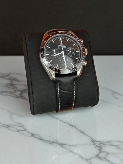 Omega Speedmaster Professional Moonwatch – Siyah Kadran, Deri Kayışlı
