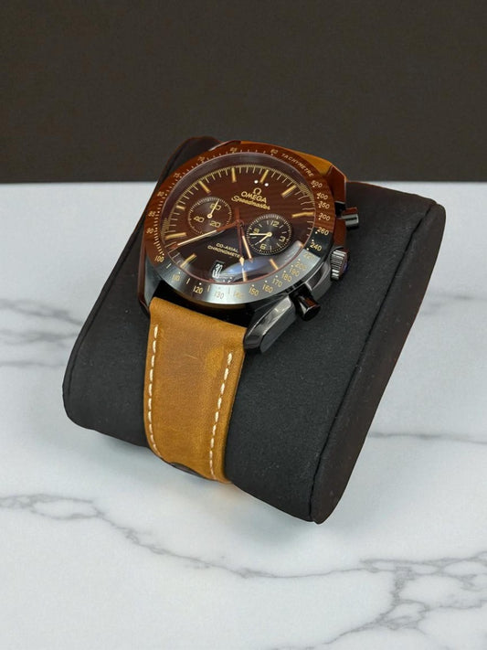 Omega Speedmaster Co-Axial Chronometer – Kahverengi Deri Kayışlı