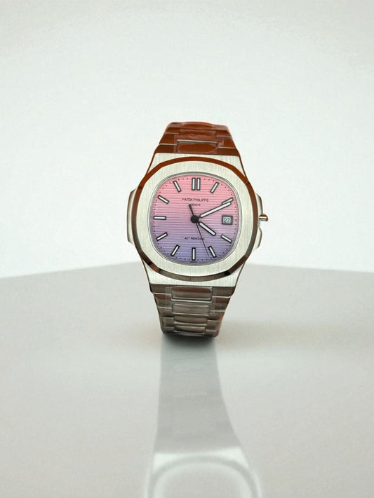 Patek Philippe Nautilus – Sunset Pink Degrade Kadran, Çelik Kasa ve Bilezik