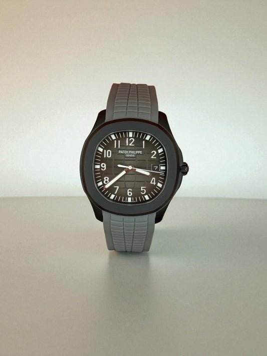 Patek Philippe Aquanaut – Siyah Kasa, Gri Kadran ve Gri Kauçuk Kayış