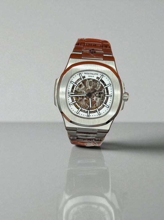 Patek Philippe Nautilus Skeleton – Tamamen Açık Mekanizma, Paslanmaz Çelik