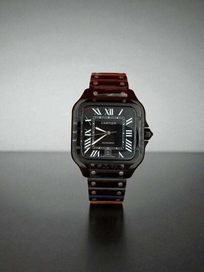 Cartier Santos de Cartier – Full Black, Siyah Kadran